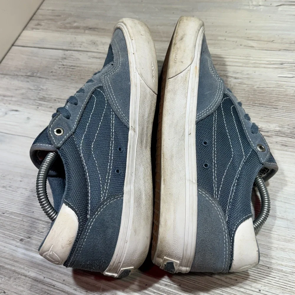 Vans Rowan Zorilla Blue White Suede Canvas Low Top Skate Shoes Mens Size 10.5